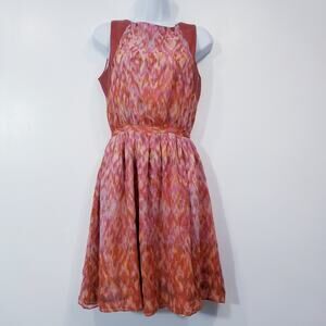 Hunter Dixon New York Vegan Leather Trim Dress